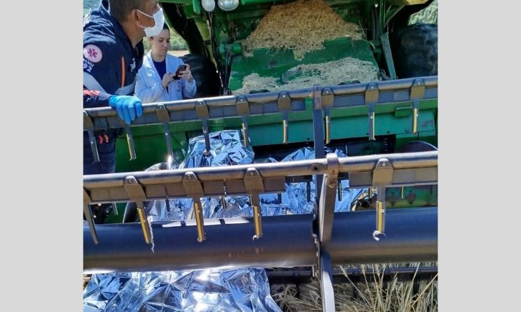 ACIDENTE FATAL COM MÁQUINA AGRÍCOLA NO INTERIOR DE ESPIGÃO ALTO DO IGUAÇU