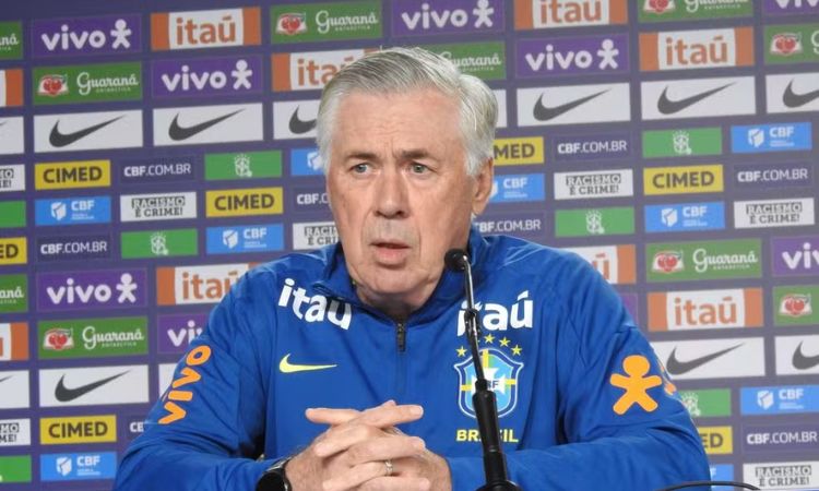 Ancelotti confirma Seleção com quatro atacantes e pede intensidade contra o Chile