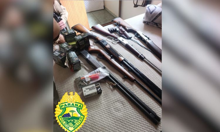 Arsenal Apreendido: Polícia Militar presta apoio ao Judiciário em operação na zona rural de Três Barras do Paraná