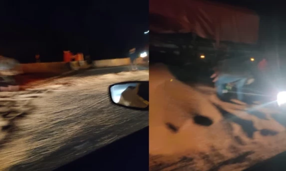 BR-277 fica parcialmente interditada após derramamento de carga em Nova Laranjeiras.