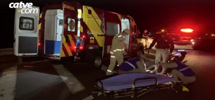 CASCAVEL: Casal cai de moto após ser atingido por motorista embriagado na BR 277.
