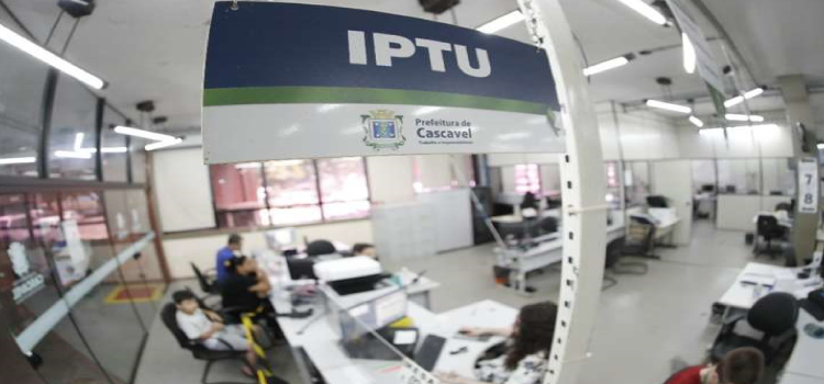 CASCAVEL: Cascavelenses têm 10% de desconto no pagamento do IPTU até dia 12 de abril.