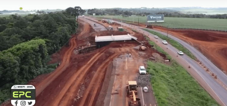CASCAVEL: Imagens de drone mostram avanço das obras de duplicação na BR 277.