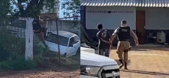 CASCAVEL: Preso foge, se esconde em meio aos carros do pátio da PM e é capturado.