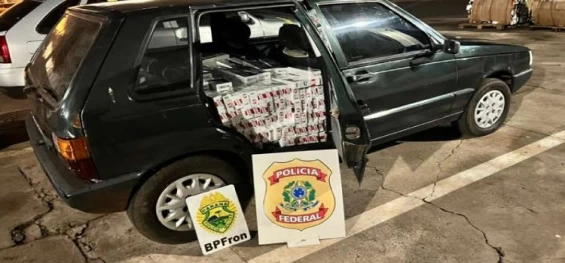 CONTRABANDO: BPFRON apreende 600 pacotes de cigarro em São Miguel do Iguaçu.