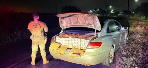 CONTRABANDO: PRF apreende veículo carregado com 15 mil maços de cigarros no noroeste do Estado.