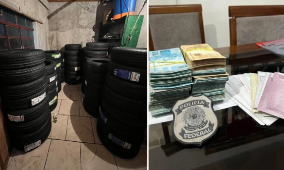 Empresário de Cascavel é preso em operação da Polícia Federal contra esquema de contrabando de pneus.