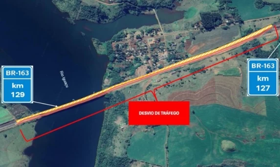 EPR Iguaçu programa alterações de tráfego na Ponte sobre o Rio Iguaçu para recuperação de placas de concreto