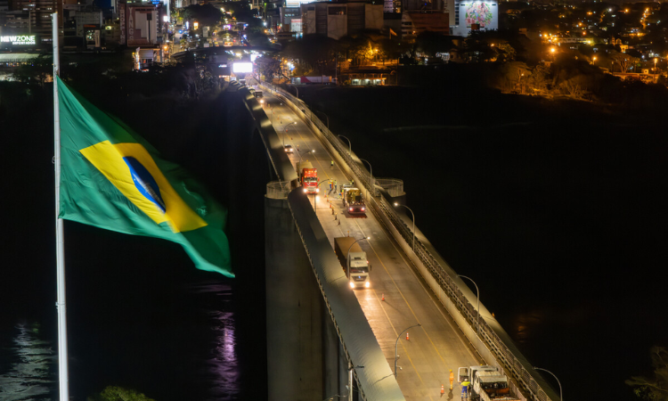 EPR Iguaçu programa interdição da Aduana e Ponte da Amizade para revitalização da sinalização e implantação de dispositivos de segurança