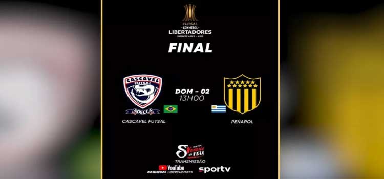 ESPORTES: Cascavel Futsal enfrenta Peñarol na final da Taça Libertadores da América.
