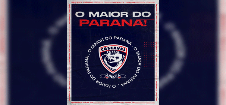ESPORTES: Em ranking do Campeonato Paranaense, Cascavel Futsal é o melhor time da década no estado.