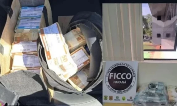 FICCO/PR PRENDE INDIVÍDUO EM FLAGRANTE EM MEDIANEIRA E APREENDE R$ 1 MILHÃO EM ESPÉCIE