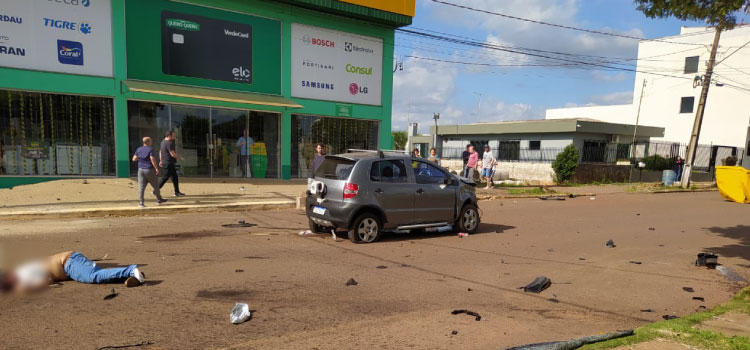 GUARANIAÇU: Acidente no centro da cidade deixa vitima em estado gravíssimo de saúde.
