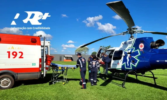 GUARANIAÇU: Bebê de um mês é transferido pelo aeromédico para Cascavel.