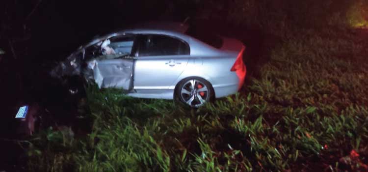 GUARANIAÇU: Colisão frontal entre dois veículos é registrada na rodovia BR 277, KM 525