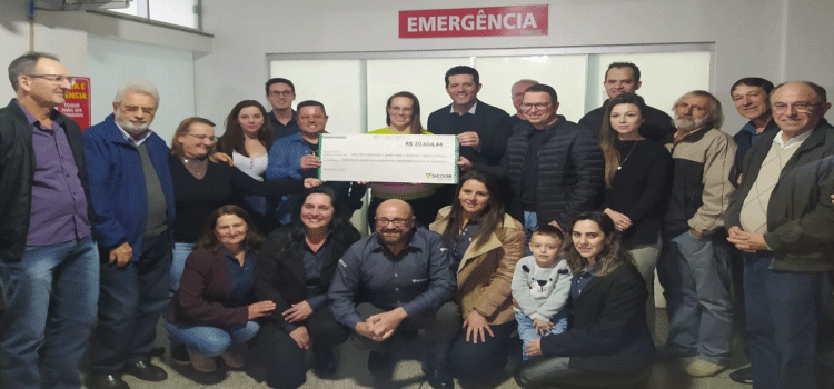GUARANIAÇU: Consórcio do Bem Sicoob contempla Hospital Santo Antônio com mais de R$ 20 mil reais.