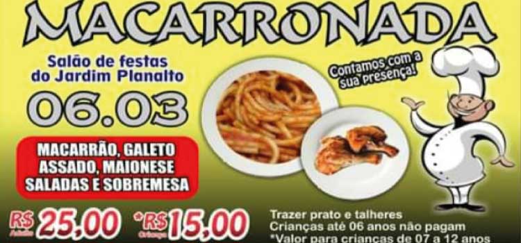 GUARANIAÇU: Diretoria do Bairro Jardim Planalto promove delicioso almoço com macarronada