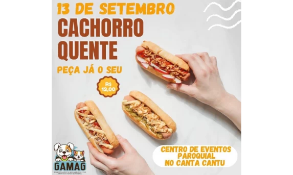 GUARANIAÇU: GAMAG promove venda de cachorro-quente nesta Sexta-feira no Canta Cantu