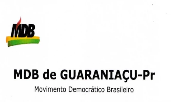 GUARANIAÇU: MDB convoca filiados para Convenção Municipal Partidária.