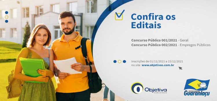 GUARANIAÇU: Município divulga Editais para Concurso Público e Empregos Públicos