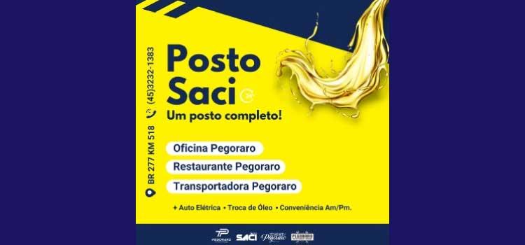 GUARANIAÇU: Posto Saci convida para missa nesta segunda-feira (13)