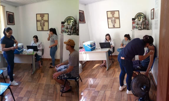 Guaraniaçu: Saúde realiza ação de atualização da Carteirinha de Vacinação na Chácara de Recuperação Paz do Bem