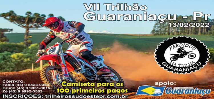 GUARANIAÇU: Vem aí o 7º Trilhão Equipe Perdidos na Trilha