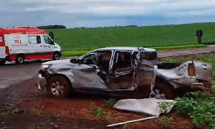 Idosa fica gravemente ferida em acidente na PR-281 entre Realeza e Santa Izabel