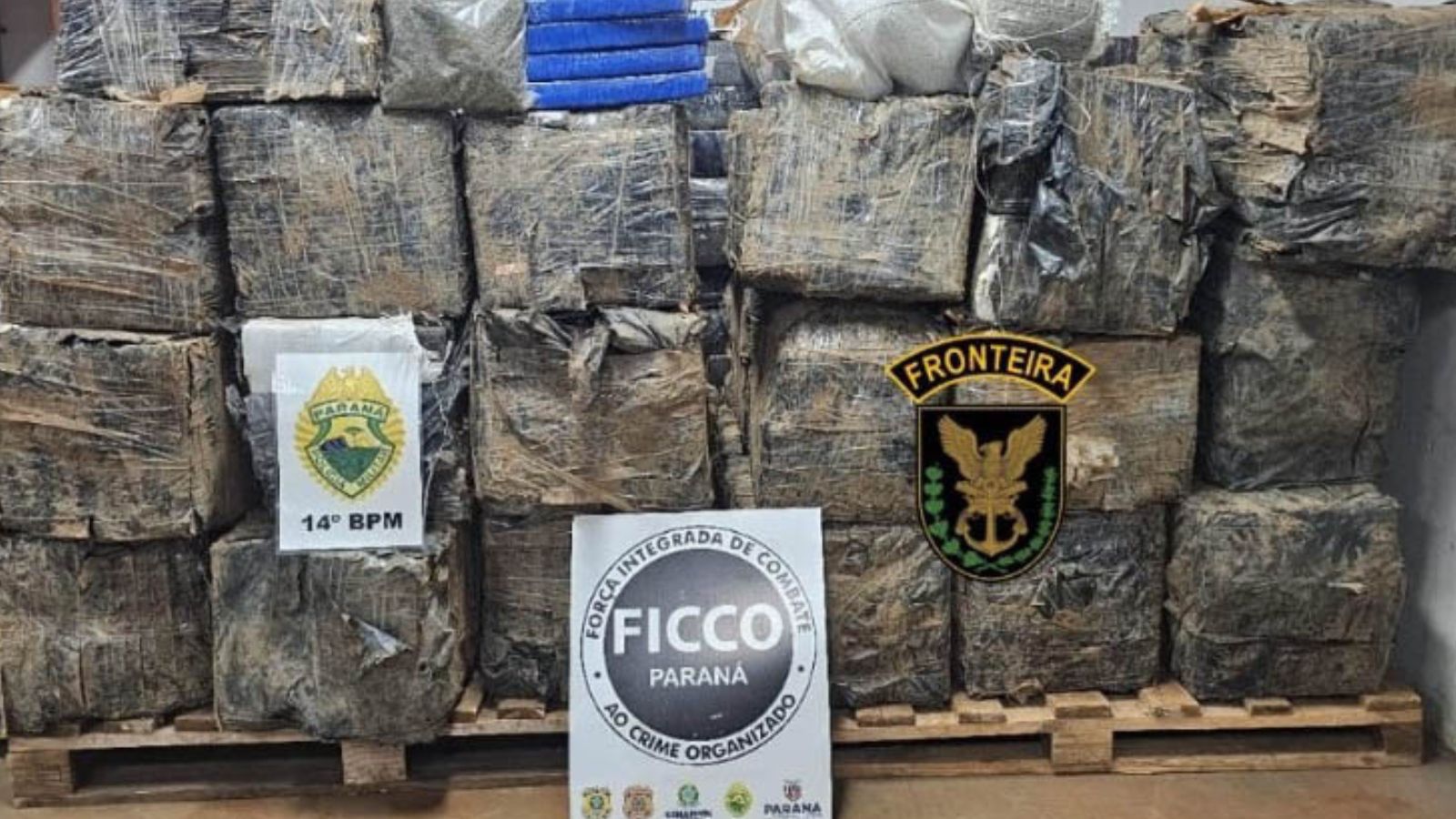 PMPR Tira de Circulação Mais de 1,6 Tonelada de Maconha em Operação na Fronteira de Foz do Iguaçu