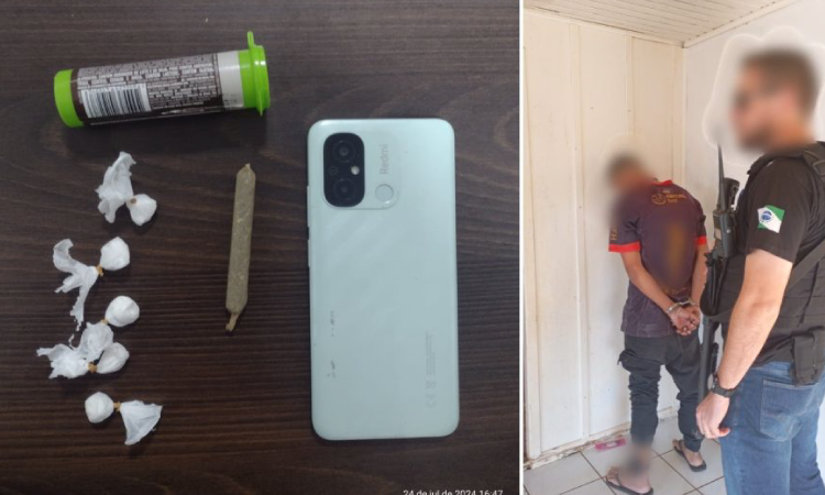 Polícia Civil do Paraná prende suspeito por tráfico de drogas e porte ilegal de arma em Quedas do Iguaçu.