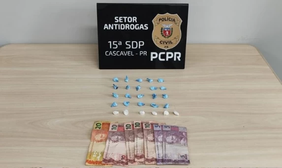 Polícia Civil Prende Jovem de 18 Anos e Apreende Cocaína em Cascavel