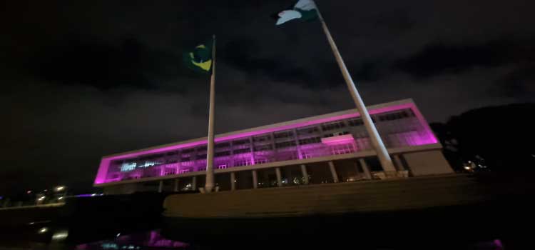 Prédios públicos e símbolos do Paraná ficam rosa para despertar o alerta da prevenção ao câncer.