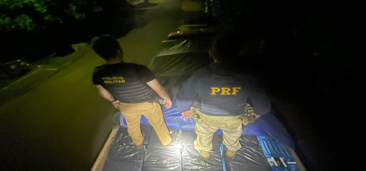PRF descobre depósito de cigarros em Corbélia, no oeste do estado.