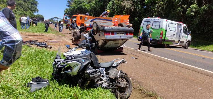 TRÂNSITO: Acidente em Ibema envolvendo Motocicleta e Veículo provoca um óbito e deixa outras três pessoas com ferimentos.