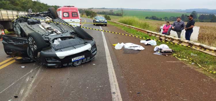 TRÂNSITO: Um homem e uma criança morreram em grave acidente na BR-369 entre Cascavel e Corbélia.