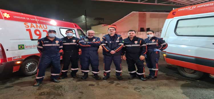 Transporte de idosa de 92 anos mobiliza equipes do Samu de Cascavel e Quedas.