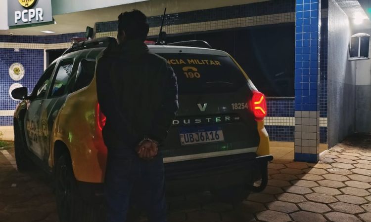 VIOLÊNCIA DOMÉSTICA: Jovem embriagado descumpre medida protetiva, resiste à abordagem e acaba preso pela PM em Quedas do Iguaçu